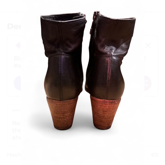 Vintage Alberto Fermani Black Leather Ankle Booties - Picture 10 of 14